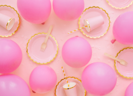 Eco ballonnen roze (6 st)