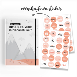 Invulboek + mijlpaalstickers premature baby