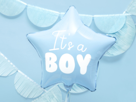 Folieballon blauwe ster (it's a boy)