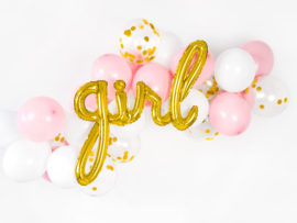 Folieballon girl goud