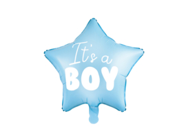 Folieballon blauwe ster (it's a boy)