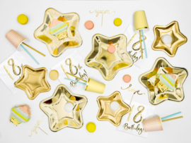 Ster bordjes goud (6st)