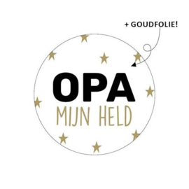 Sluitstickers"opa mijn held"