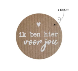 Sluitstickers "ik ben hier voor jou"