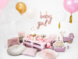 Folieballon letters 'baby' rosé-goud