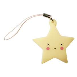 Hangertje ster (geel)Een lief hangertje met een wolkje om bijvoorbeeld aan een tas of sleutelbos te hangen.