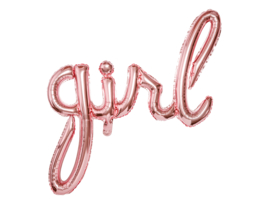 Folieballon letters 'girl' (rosé goud)