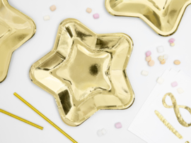 Ster bordjes goud (6st)