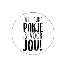 Sluitstickers "dit leuke pakje is voor jou"