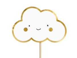 Cupcake toppers wolken en vleugels (6st)