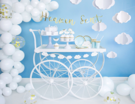 Decoratie wolken om op te hangen (3 st)
