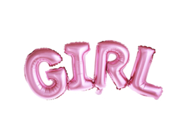 Folieballon letters GIRL roze