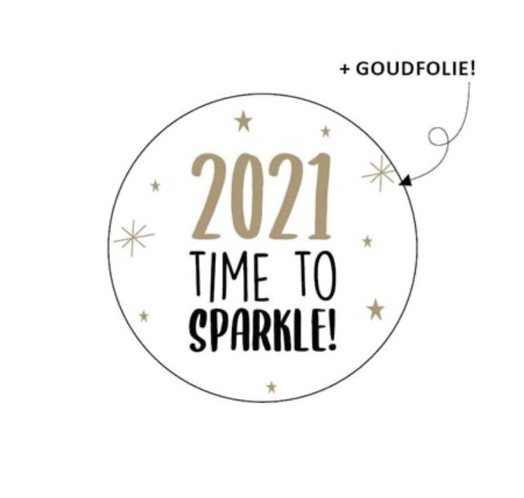 Sluitstickers "2021 time to sparkle"
