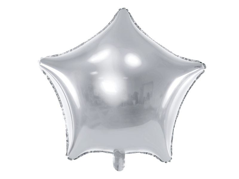 Folieballon zilveren ster (48cm)