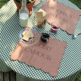 Biscuit L'amour placemat vert