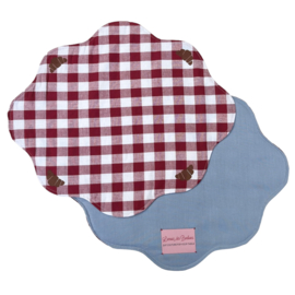 J'adore croissants placemat rouge