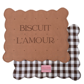 Biscuit L'amour placemat brun
