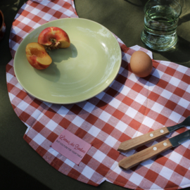 Amour Croissant placemat brique