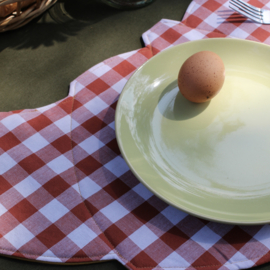 Amour Croissant placemat brique