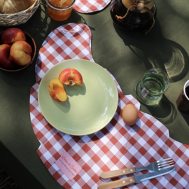 Amour Croissant placemat brique