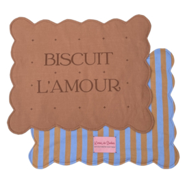Biscuit L'amour  placemat bleu
