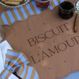 Biscuit L'amour  placemat bleu