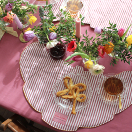 Croissant je t'aime placemat pink