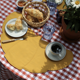 Amour Croissant placemat brique