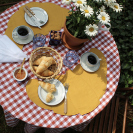 Amour Croissant placemat brique