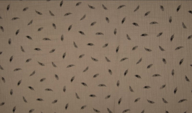 Falling feathers taupe