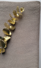 Cozy knitted deken beige grof gebreid