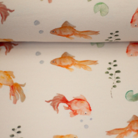 Tricot - Swafing - goudvis - In the pond  by Christiane Zielinski