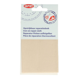 reparatiedoek opstrijkbaar - beige 869