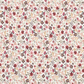 Tricot rib flower bordeaux