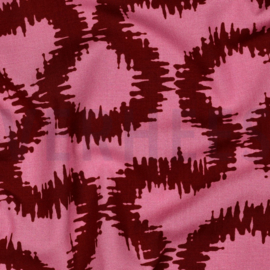 Viscose - stretch abstract roze