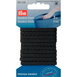 Prym standaard elastiek 5mm zwart 3m