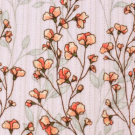 Tricot Rib - flower Valencia