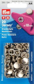 PRYM JERSEY NAVUL - 10MM - ZILVER (dichte knop)