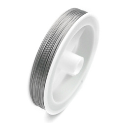 Gecoat draad 100meter Transparant-zilver - 0,38 mm