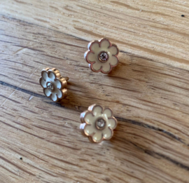 bloemen knoopjes geel 9mm (6 stuks)