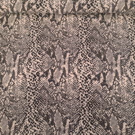 Viscose - slangenprint zwart