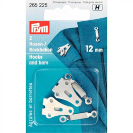 Prym broek en rokhaken zilver 12mm