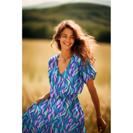viscose lenzing ecovero abstract blauw