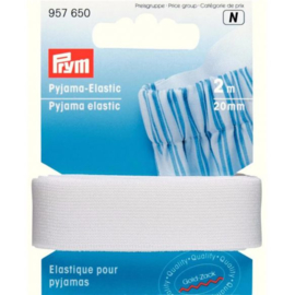 PRYM Pyjama elastiek 20mm wit 2m