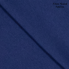 Knit co/ly 2x2 rib collar FM997249 (boordstof) blauw