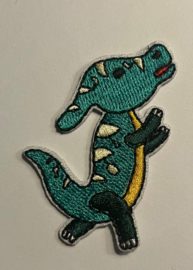 Applicatie Dino petrol/geel