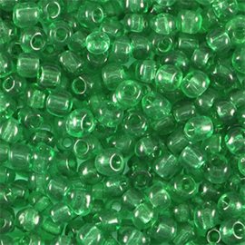 Glaskralen - Rocailles 3mm - Transparant Alhambra green