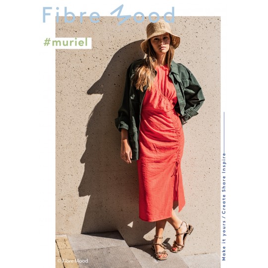 Fibre mood 34 - Geweven viscose/nylon met kreukeffect- warp crinckle - Red