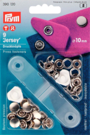 PRYM JERSEY drukknopen dichtering start - ZILVER 10MM