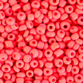 Glaskralen - Rocailles 3mm - Coral red